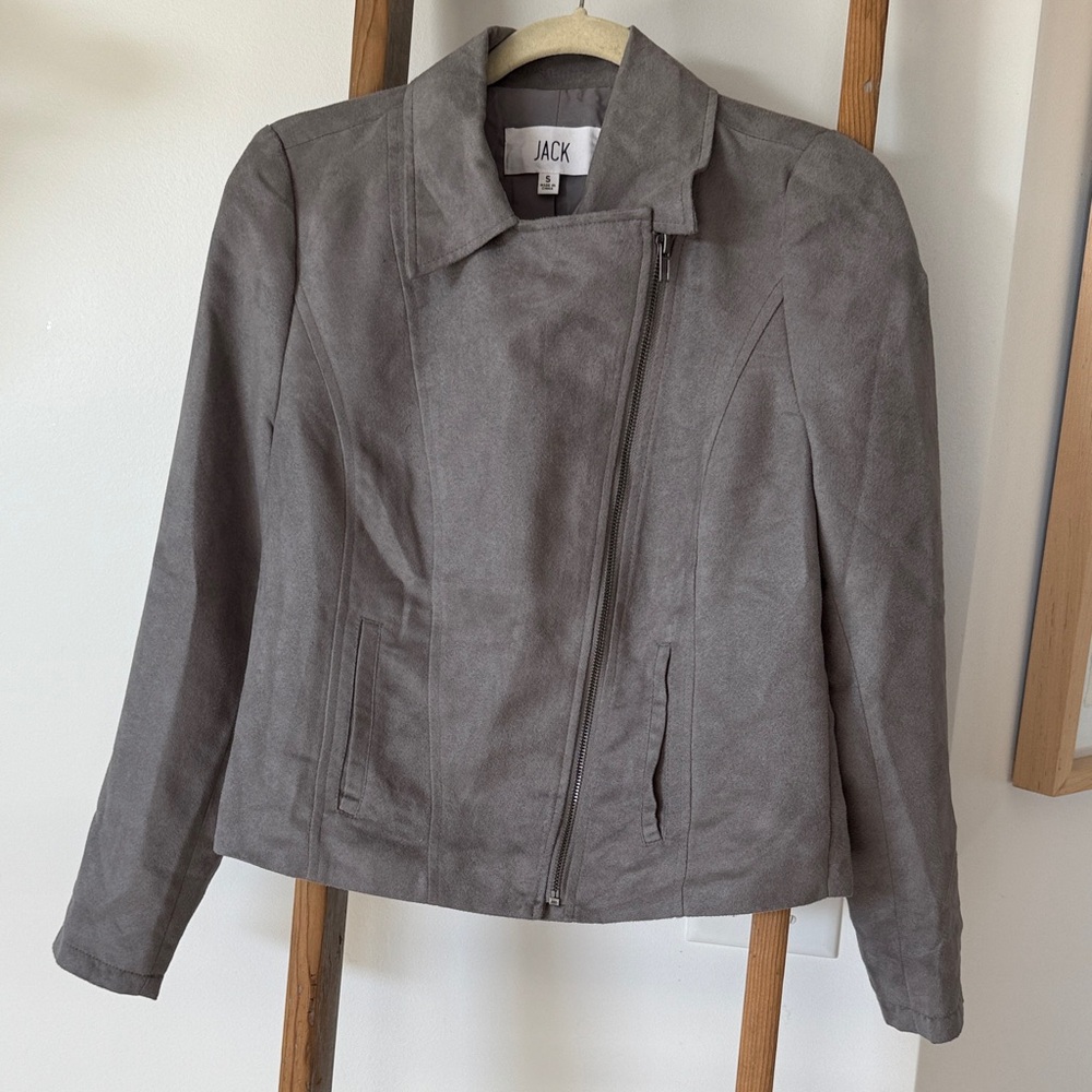 Jack by BB Dakota Women's Gray Suede Jacket